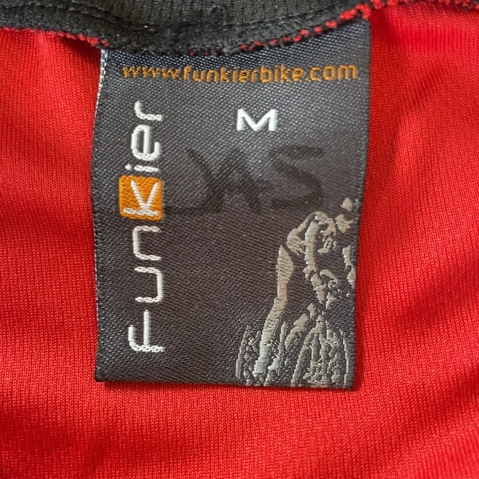 Camiseta deportiva de ciclismo Funkier Bike manga corta cremallera completa roja/negra mediana Foto 4 de 4