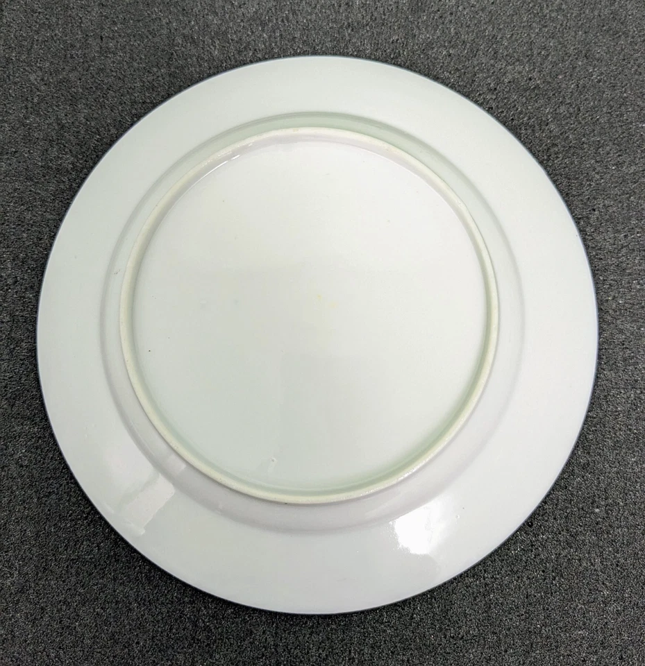 Plato de porcelana en relieve vintage chino de dos dragones verdes esmaltado, Ø7,2" Foto 4 de 4