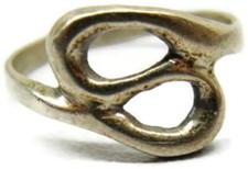 sz 4 3/4" Infinity Ring Sterling Silver 925 Vintage