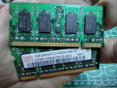 Mémoire RAM DDR2 SO-DIMM 1GB PC2-5300S Hynix | Occasion Testée | Pour Portable Ancien