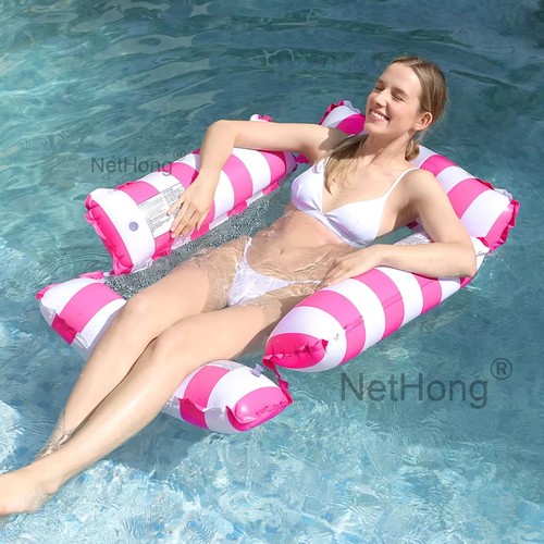 2pcs Inflatable Portable Floating Water Hammock Float Pool Bed Swimming Chair - Picture 10 of 30