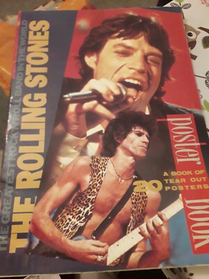 Rolling Stones poster magazine 1980s glossy tear out Jagger Richards The Watts 