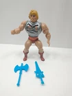 Vintage 1983 Masters Of The Universe Figure  BattleDamage He-Man Figure Softhead
