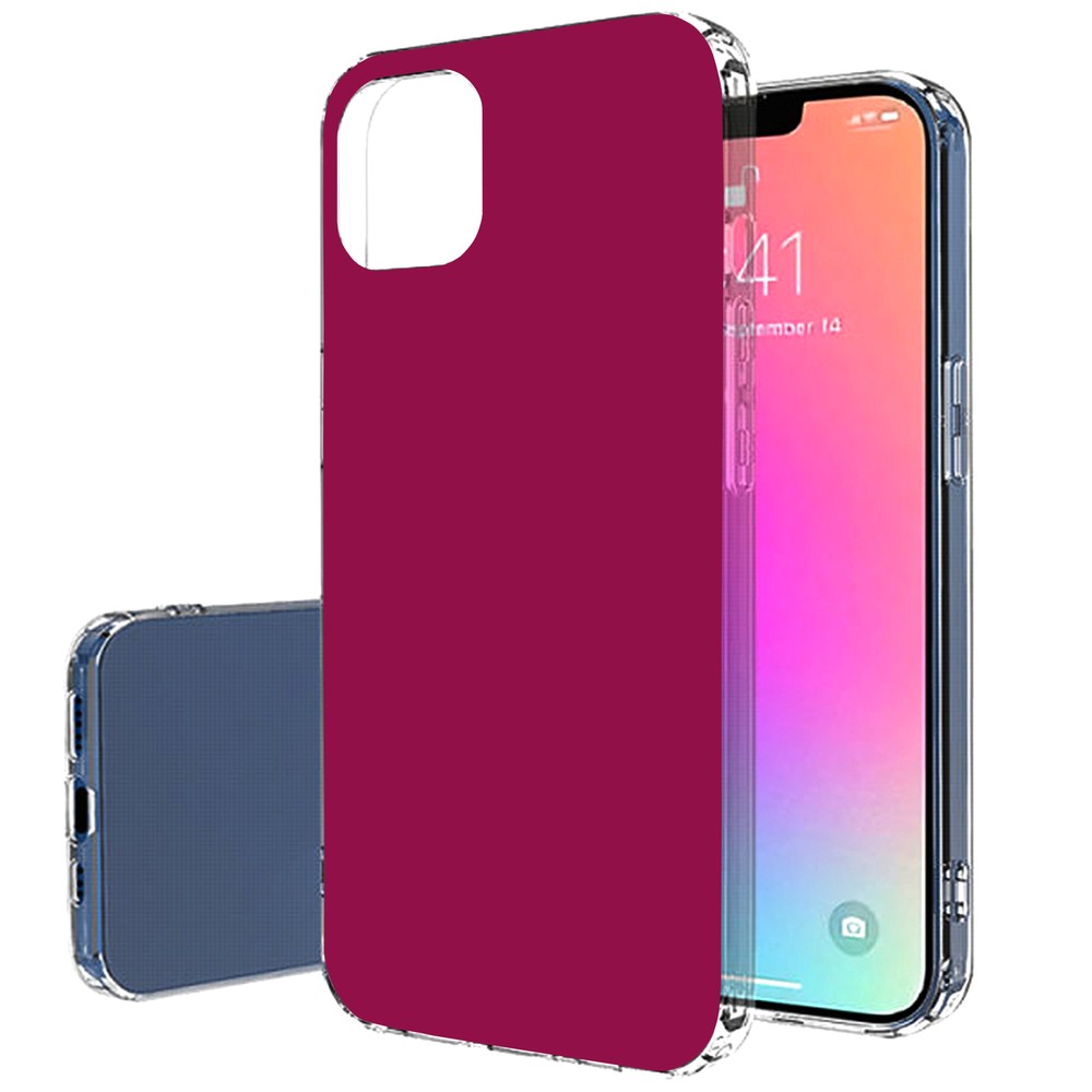 TalkingCase Slim Case for Apple iPhone 14 Max, Red Violet Print, USA