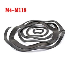 Wavey Washers Spring Crinkle Wave Metric M3 to M118 Black Zinc Plated Steel