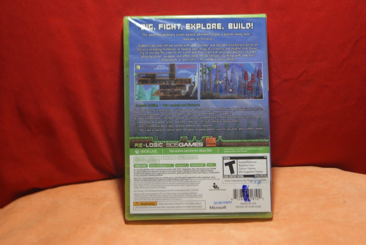 NEW - Terraria (Microsoft Xbox 360, 2014) - SEALED Building 