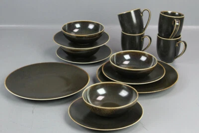 CreaTable Frühstücksgeschirr Rusty 4 Personen Steingut braun 14-tlg M2-Rusty - Bild 1 von 4