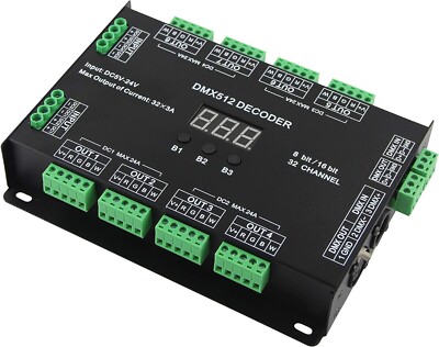 32 Channel 96A RGBW DMX 512 LED Decoder Controller DMX Dimmer DC5-24V RGBW RGB 