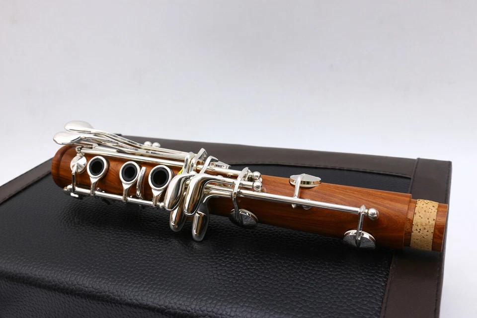 Nuevo Clarinete Profesional Cuerpo Madera de Palisandro Niquelado Llave B-plano 17 Llaves Bb Foto 4 de 4
