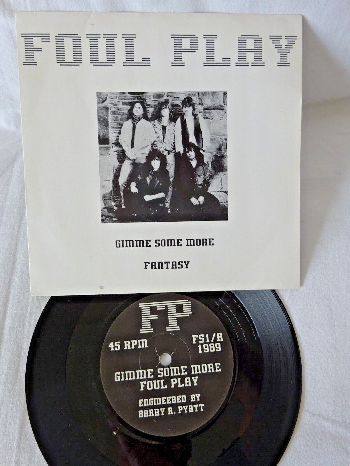Foul Play-Gimme Some More/Fantasy Single 1989 ULTRA RARE HEAVY METAL