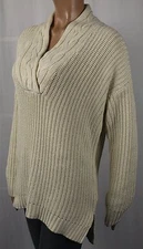 Ralph Lauren Cream Shawl Collar Cableknit Sweater NWT