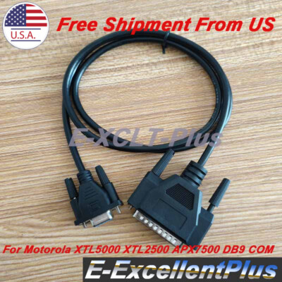 For Motorola XTL5000 XTL2500 APX7500 DB9 COM Programming Cable 9 Holes to 25 Pin