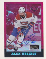 20-21 OPC Platinum Alex Belzile Auto Rookie RETRO RED RAINBOW Canadiens 2020
