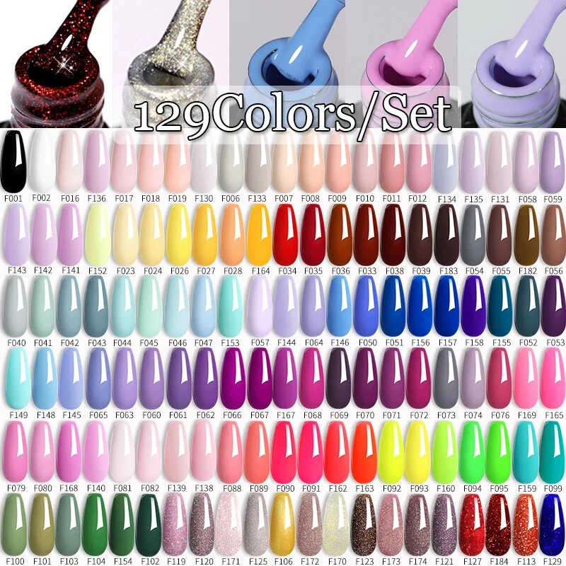 New 60/66/129PCS/Set Gel Nail Polish Set Glitter Colors Nail Kit UV Gel Nail Art
Opens in a new wind