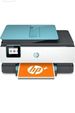 HP OfficeJet 8028 Blue All-In-One Wireless Color Inkjet Printer/#F438