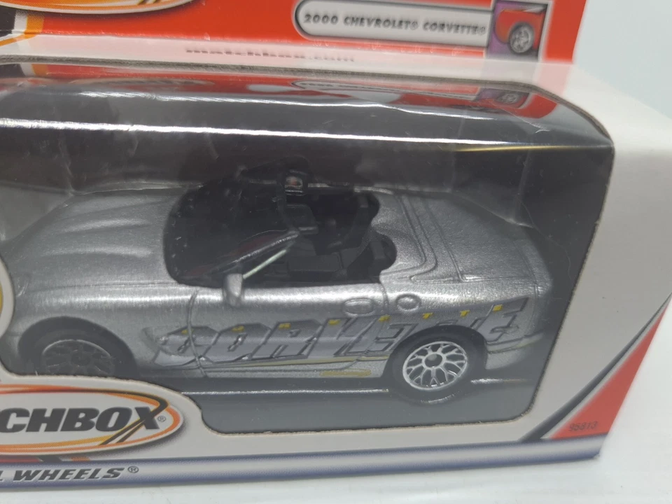 50 Year Anniversary MATCHBOX 2000 Chevrolet Corvette silver MB #11 NEW IN BOX  - Image 2 of 4