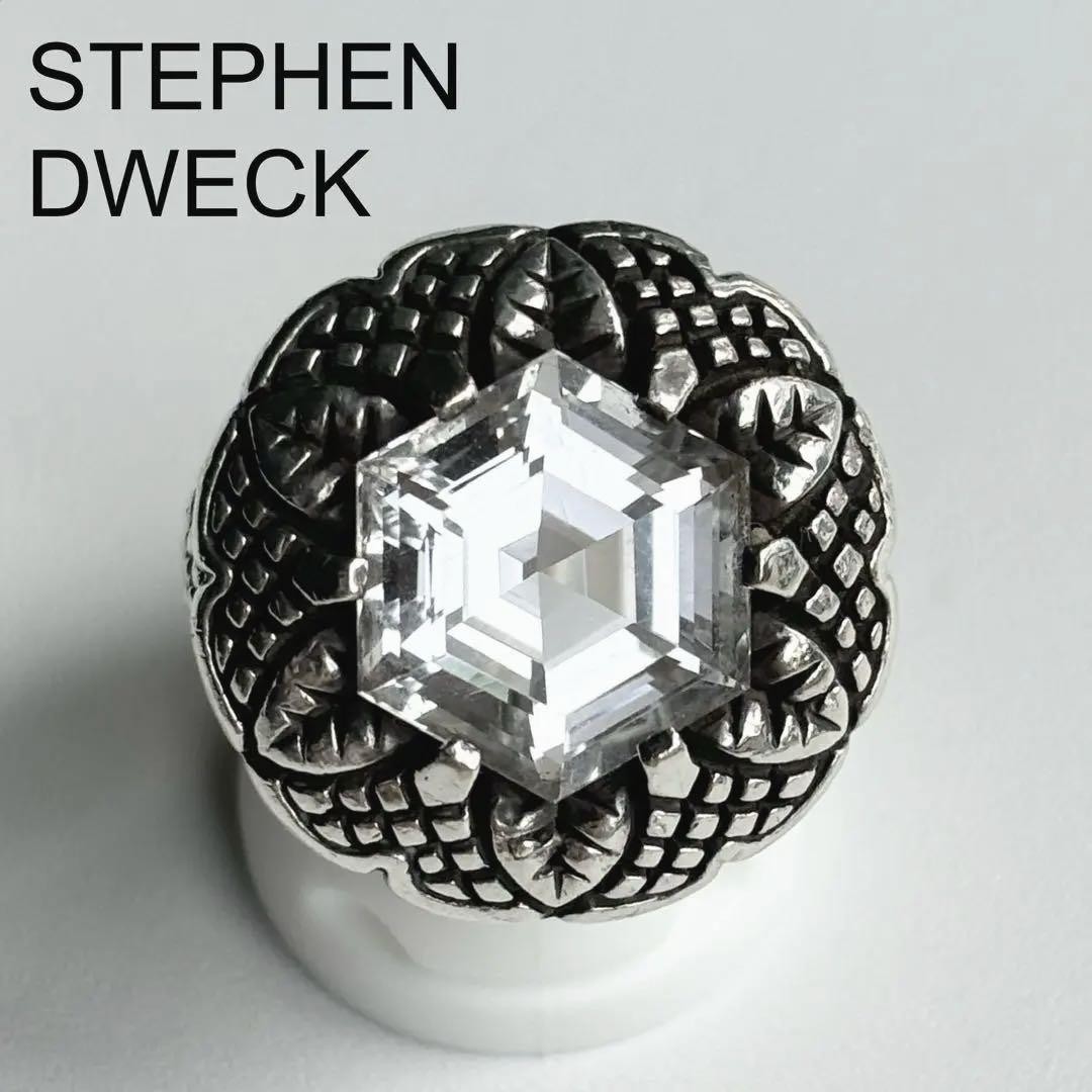 Stephen Dweck リング STEPHEN DWECK Quartz Hexagon Silver Ring Size 13 Sterling