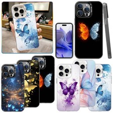 Exquisite Butterfly Laser Case For iPhone 17 15 16e Samsung S25 S24 Phone Cover