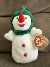 Snowgirl 2000 Ty Beanie Babie 8in Christmas Snowman Lady 3up Boys Girls 43333