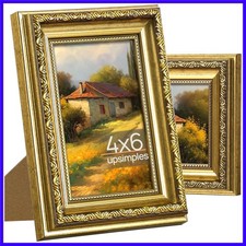 4x6 Picture Frame with Real Glass, Ornate Vintage 4 x 6 Photo Frames for Wall...