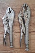 Vintage Petersen Vise Grip 7R 10W Curved Jaw Locking Pliers Dewitt USA