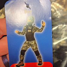 Boys Military Camouflage Soldier Costume Complete Outfit 8-Piece Set Size 8