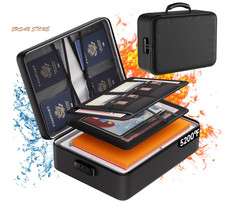 DocSafe Fireproof Document Box 5200°F, Lockable Waterproof File Organizer