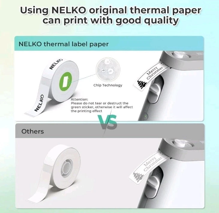 Bluetooth Label Maker Machine P21 with Tape - Wireless Mini Portable Nelko Printer