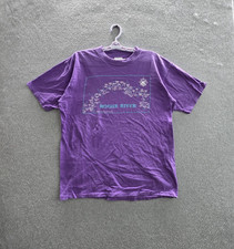 VINTAGE Rogue River 1986 Men Shirt XL Purple Single Stitch Made in USA Graphic