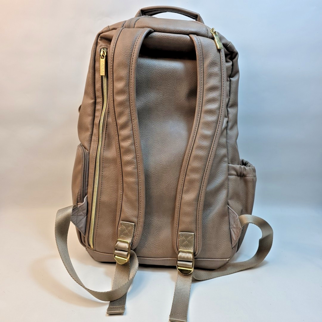 Itzy Ritzy Boss Backpack Diaper Bag Mocha Brown Cream 
