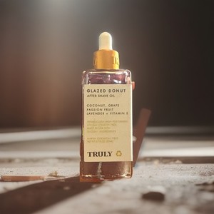 Truly Glazed Donut After Shave Oil Coconut Grape Passion Fruit Lavender Vit E