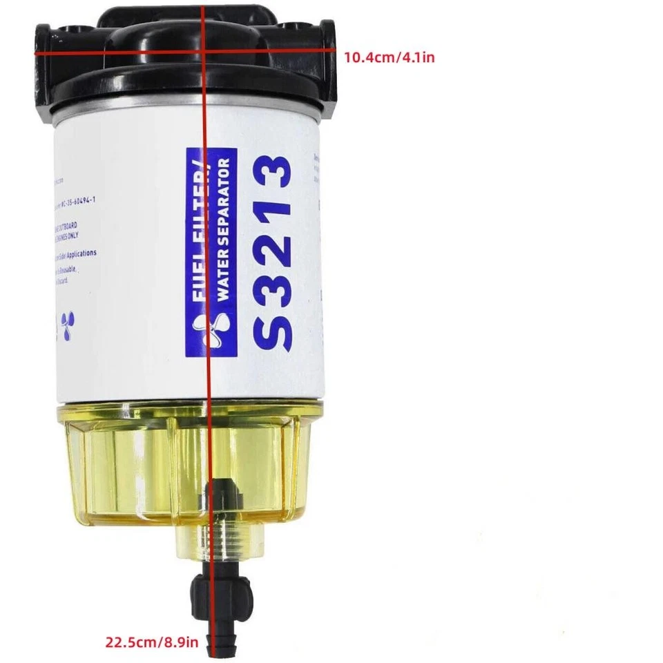 Outboard Fuel Filter Boat Marine Fuel Water Separator for Universal 10 Micron UK - Image 2 of 4