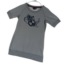 BMW Motorrad Vintage Raglan Sweatshirt Dress Womens Gray Auto German Performance
