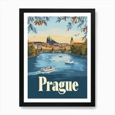 Aihrgdesign A Mid Century Modern Tr Framed Wall Art Poster Canvas Print Picture