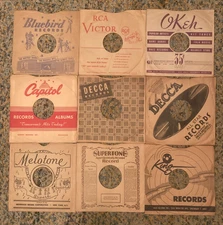 78 RPM Label 10" Record Company Stock Sleeve Vinyl FREE USA SHIPPING 617