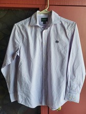 Lauren Ralph Lauren Boys Button Up Shirt Sz 16 Blue Pink Plaid Green Label