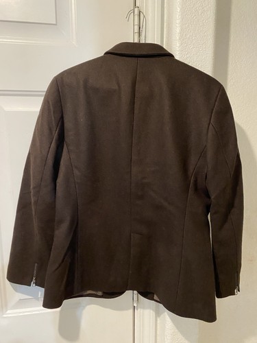 Women’s Neil Barrett Wool Blend Long Sleeve Full Zip Brown Blazer L Worn Once - Afbeelding 2 van 12