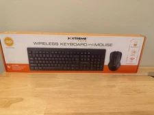 Xtreme Wireless Keyboard & Mouse Combo 30' Range Universal PC and Mac Compatible