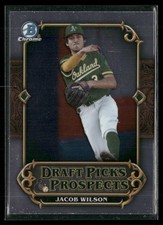 Jacob Wilson Rookie 2023 Bowman Draft Picks and Prospects Oakland Athletics