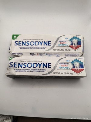 Lot of 2 Sensodyne Sensitivity Gum & Enamel Toothpaste Cavity Prevention 3.4 oz