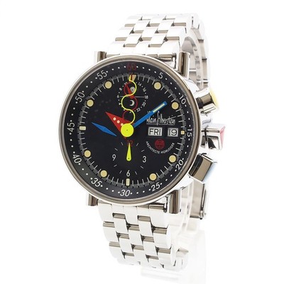 Alain Silberstein Chronobauhaus Day-Date Chronograph LWO5100 From Japan w0128