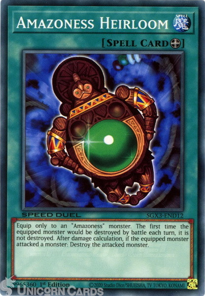SGX3-END12 Amazoness Heirloom :: Common 1st Edition Mint YuGiOh Card