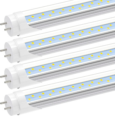 T8 LED 4FT Type A+B Light Bulbs, 24W(65W Equivalent), 3200LM, 6000K, Plug and Pl