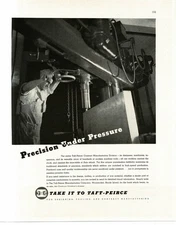 1942 Taft Pierce Mfg Co Woonsocket RI Precision Under Pressure Vintage Print Ad