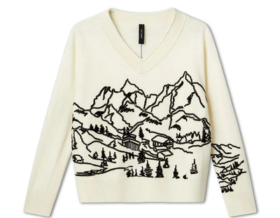 MARC CAIN Pullover  Berg-Stickerei Gr.N3 - 38-40