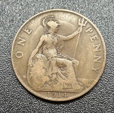 1914 George V One Penny .  #435