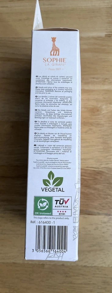 Sophie The Giraffe La Baby Natural Rubber Teether Toy, 7.25" TALL - Image 3 of 4