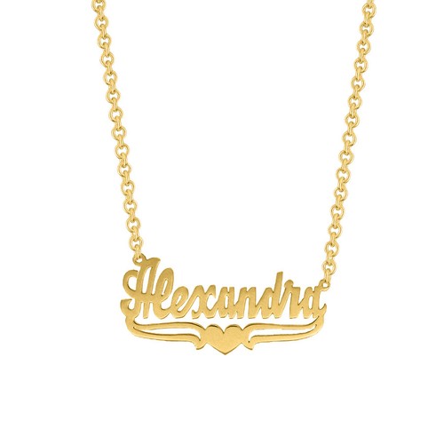 Personalized Silver Gold Any Name Plate Script Chain Custom Necklace 8 Style opt