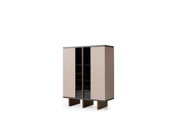 Barschrank Bar Vitrine Schrank Holz Wohnzimmer Weinschrank Modern-image