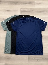 Mens 3 Pack Sports Gym T Shirts Grey Navy Black XL - Slim Fit See Description